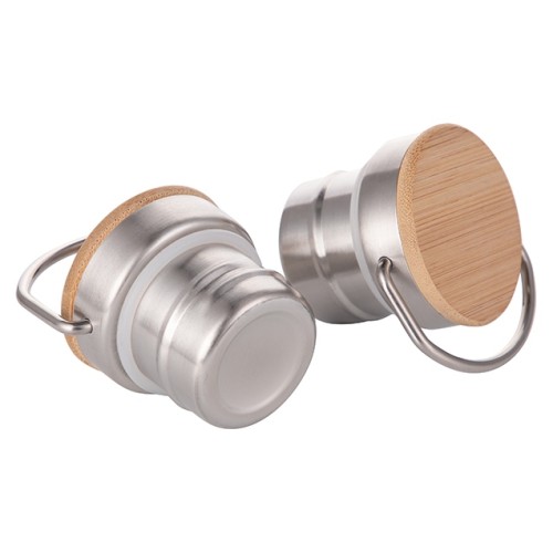 Promotional 750ml Stainless Steel Bottle Bamboo Lid